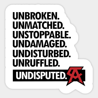 Canelo Alvarez Undisputed Sticker